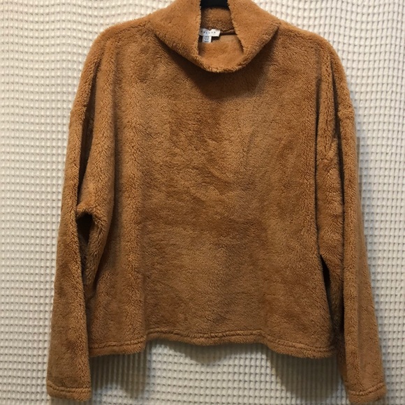 Topshop Mockneck Fleece Top - Picture 1 of 7